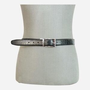 Ben Hogan Men’s Reversible Black Croc Bonded Leather Belt Size 40/100 VG